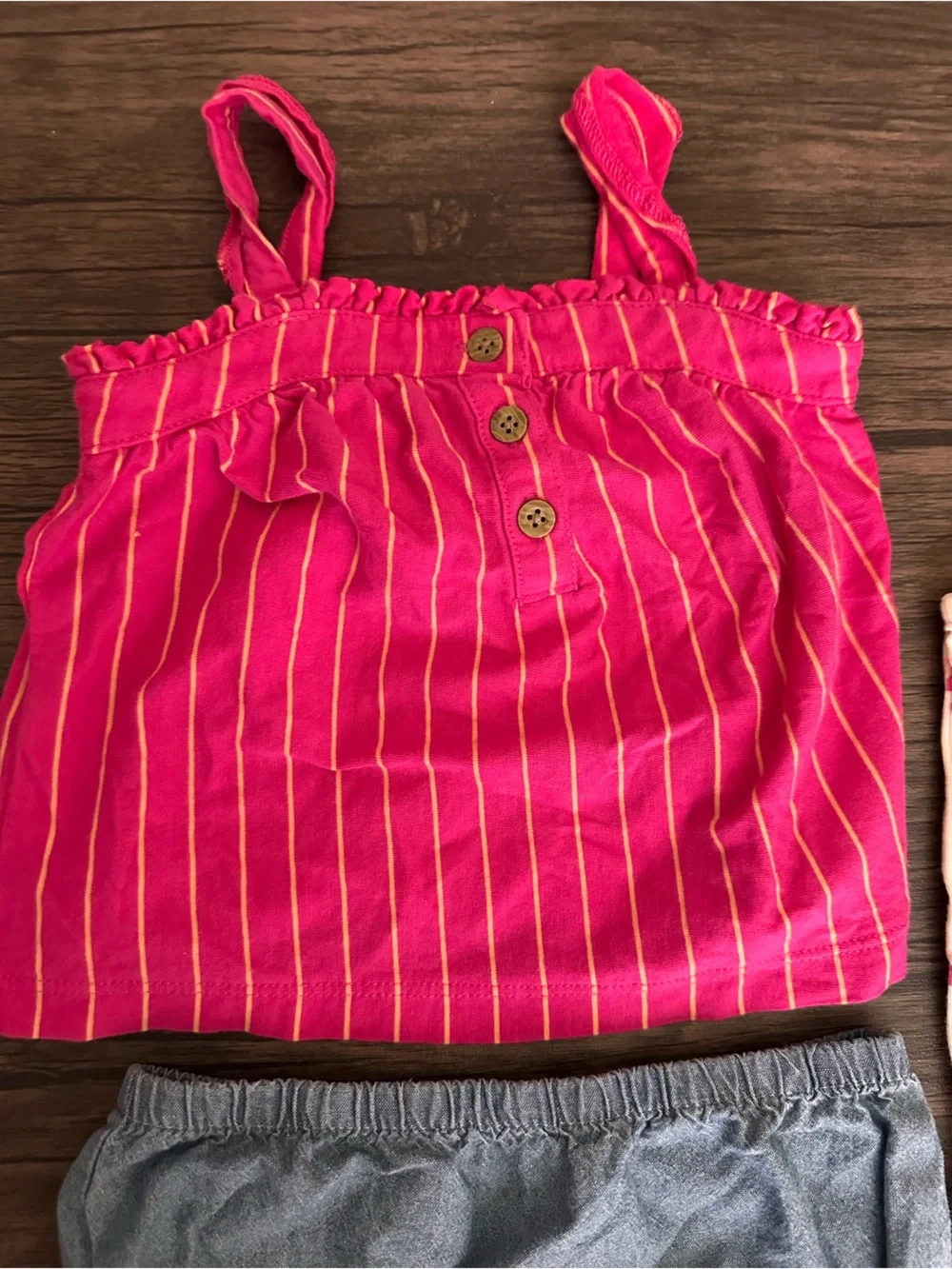 Carter's Hot Pink Striped Baby Skirt with Yellow Accent